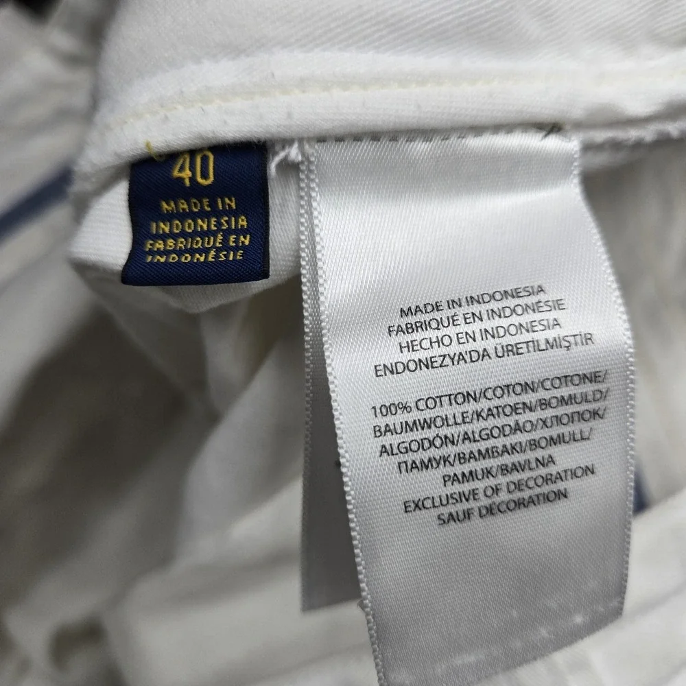 Polo Ralph Lauren Men Shorts 40 White Gellar Cargo Graphic Twill Text PRL 10